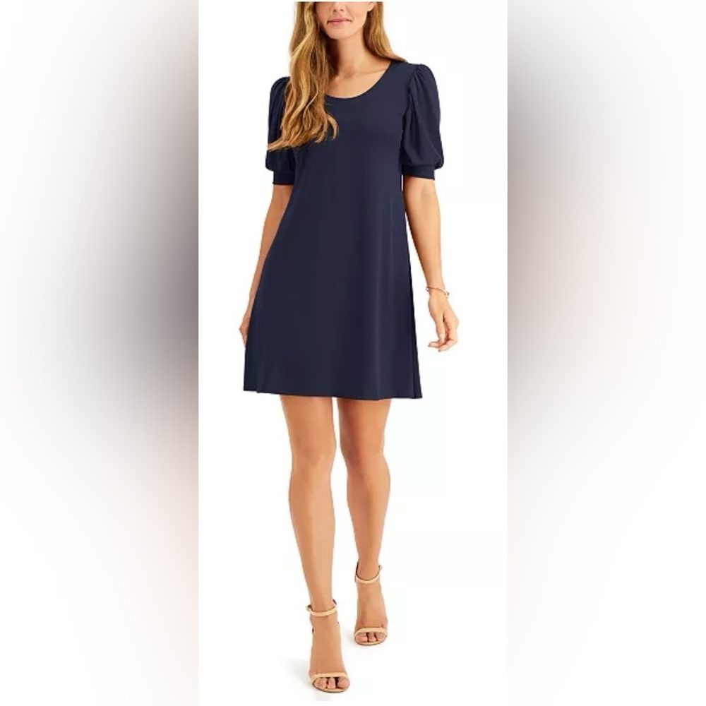 MSK Puff-Sleeve Sheath Dress